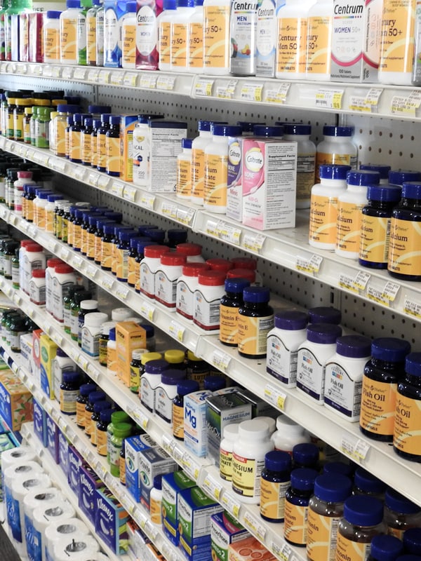 vitamins supplements at pharmacy